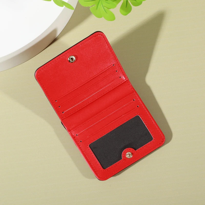 PU Minimalist Wallet - Snap Closure, Zip Pocket, Multifunctional Credit Card Holder, Casual Unisex Bag for Daily Use with
