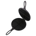 Household Kitchen 20cm Oven Safe Waffle Maker Cake Baking Pan Uncoated Cast Iron Waffle Mold Skillet