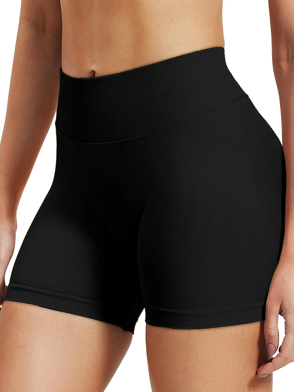 High stretch hip lifting fitness yoga shorts with peach hips and no awkward lines, Pilates medium intensity training shorts