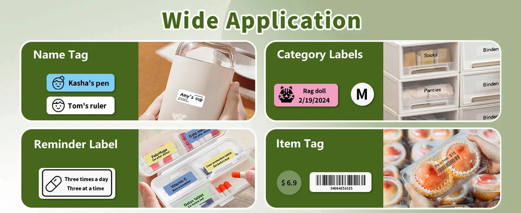 Marklife P15 Mini Label Printer Portable Thermal Printer Inkless Self-adhesive Paper Sticker Printing Machine Name Tag Labeller