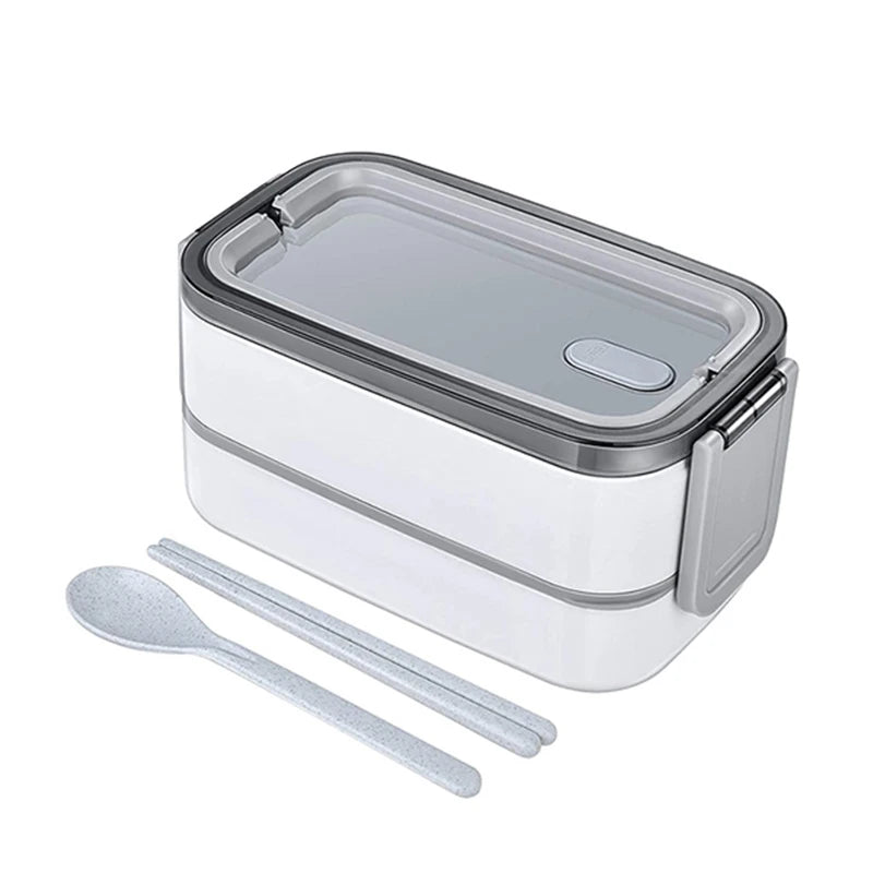 Stackable Bento Lunch Box with Handle Japanese Lunch Box Kit with Spoon & Chopstick Lunch Containers Storage Box for Kids Adult