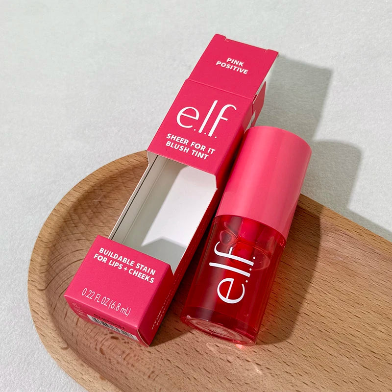 New Elf 8 Colors Liquid Blush Lasting Moisturizing Face Makeup Fruit Lip Gloss Lipstick Set Mango-Watermelon Bubblegum-Cherry