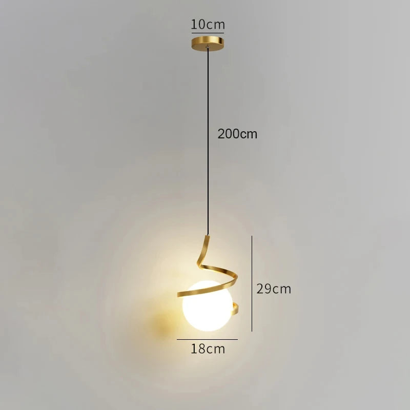 Modern LED Pendant Lights Indoor Lighting Glass Hanging Lamp For Home Dining Tables Bedside Kitchen Living Room Decoration Light