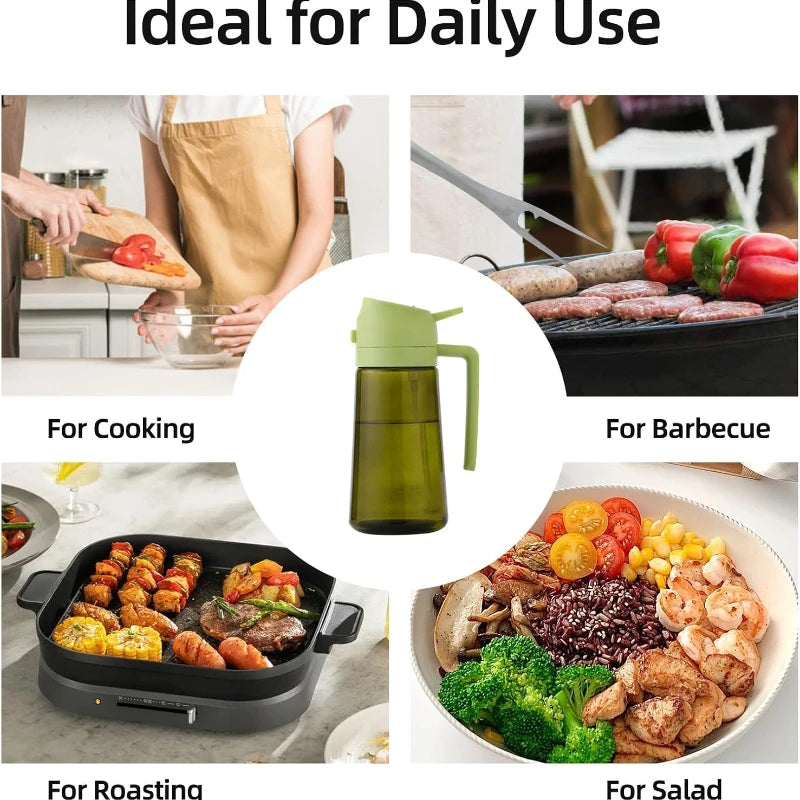 Oil Bottle Oil Spray for Cooking Household Kitchen Spray Olive Oil Barbecue Fat Control Food Grade Spray Pot Kitchen Gadgets