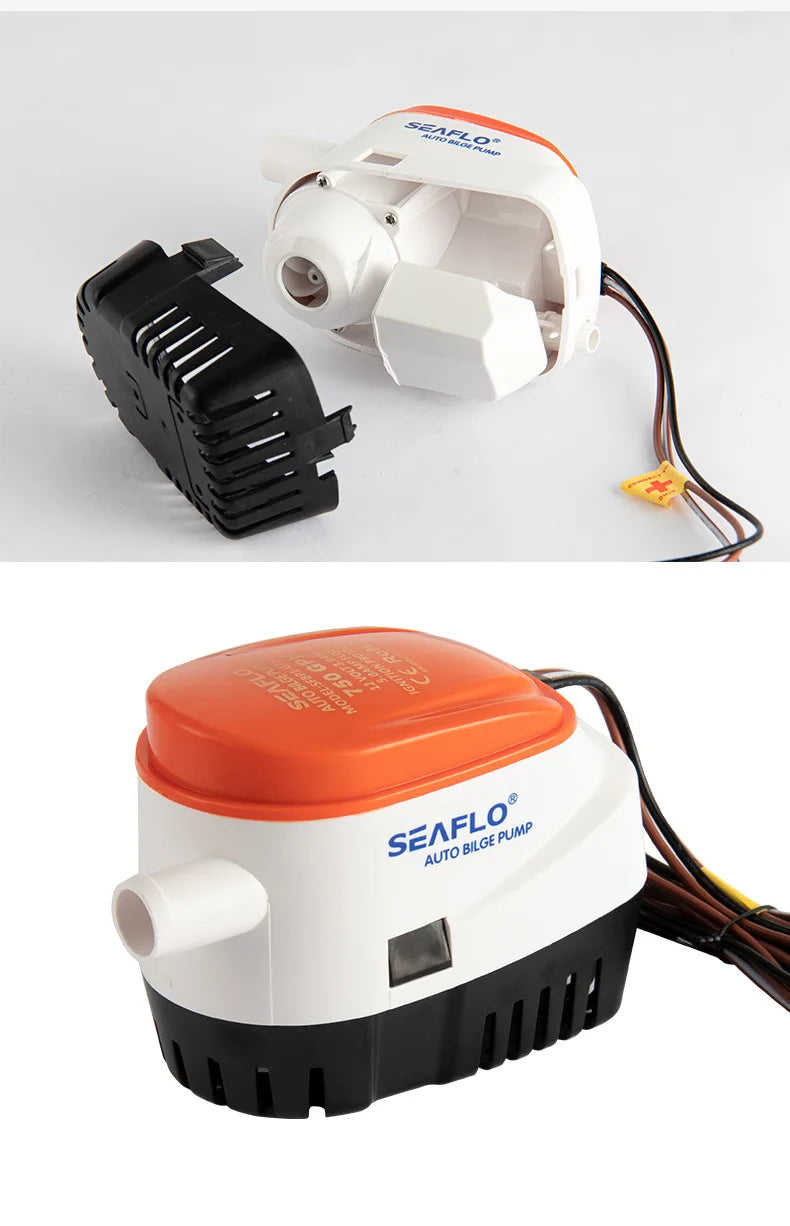 12V/24V DC Automatic Bilge Pump Submersible Marine Boat Pump for RV Yacht - Auto Water Pump