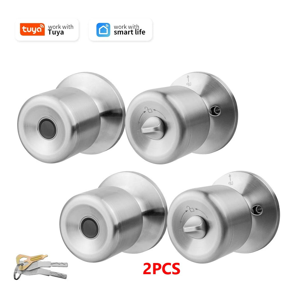 YFK Tuya Smart Door Lock Fingerprint Unlocking Electronic Lock Built-in Battery Dual-Mode Settings For Home Apartment or Gateway