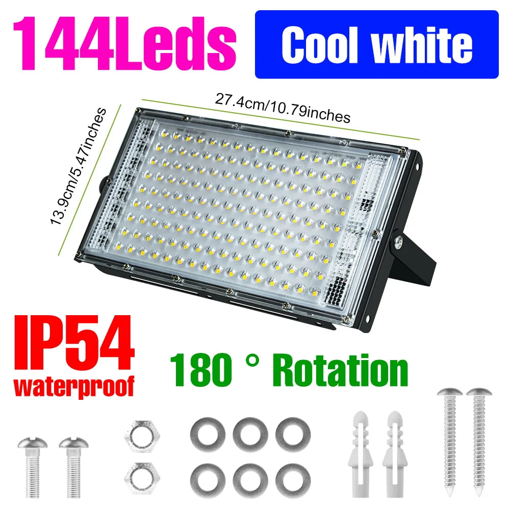 200W Outdoor LED Floodlight Super Bright 220V Waterproof Street Lamps Garden Backyard Commercia Exterior Wall Mount Lighting