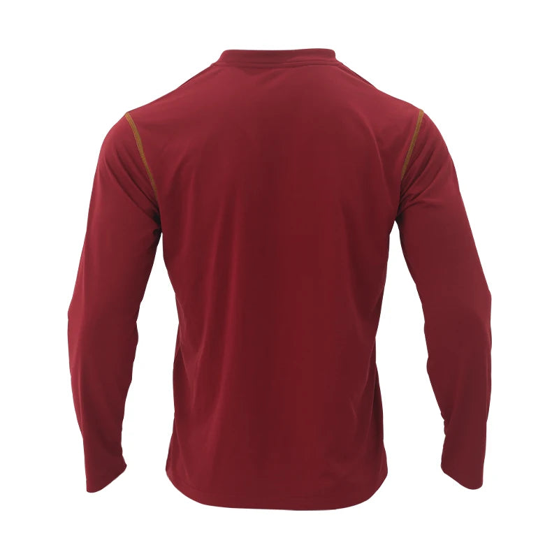 2024 Spring Summer Cross-Border European and American Men's Stand-Up Collar Casual Long-Sleeved Polo Shirt Men's Foreign Trade M