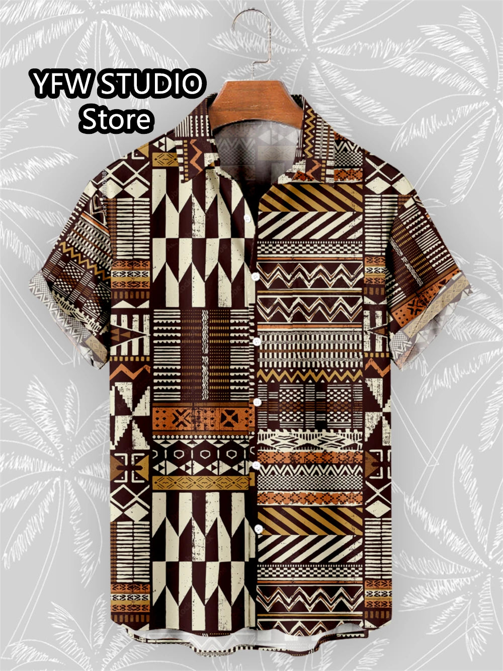 Retro Summer Shirts Short Sleeve Bohemian African Tribe 3D Print Shirts for Men 2025 Casual Hawaiian Beach Social Oversized Tops