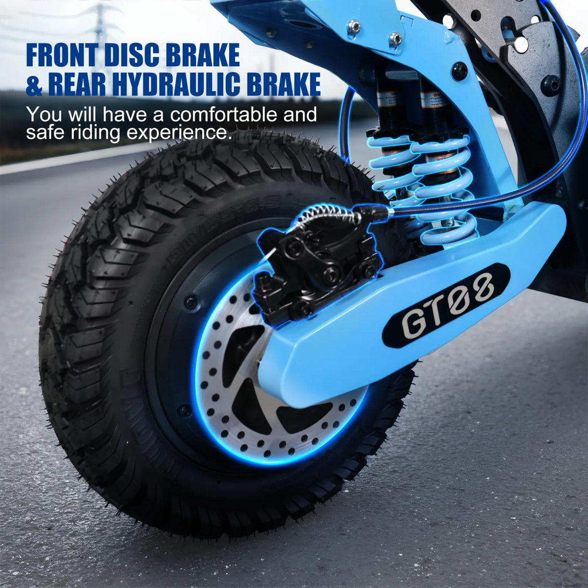Dual Motor Off Road Electric Scooter for Adults 5600W 50MPH 43Miles Escooter