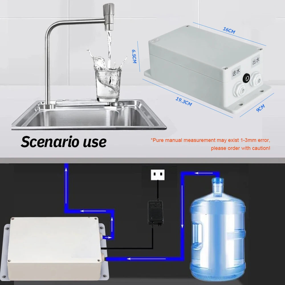Automatic Water Suction Pump 12V Electric Water Pump Faucet Galley 1.5 L/ min Caravan Motorhome Boat Kitchen Water Pump