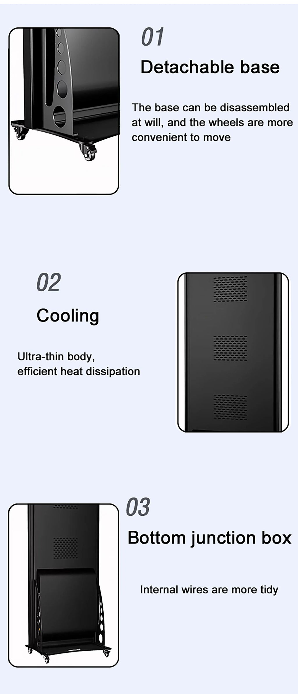 Factory Hot Selling Led Poster 640x1920mm Screen GOB P1.8 Flooring Standing LED Folding Advertising Poster Led Display Events