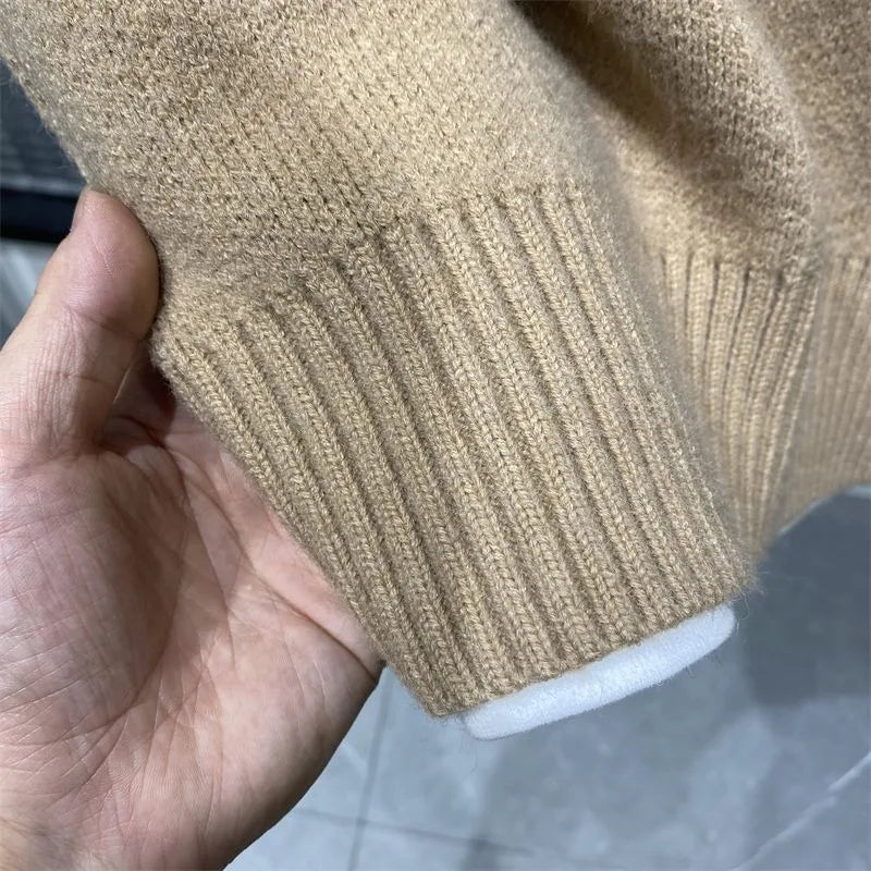 2025 Autumn And Winter New Round Neck Pullover Sweater Fashion Brand Letter Jacquard Men Sweater Loose Casual Couple Sweater