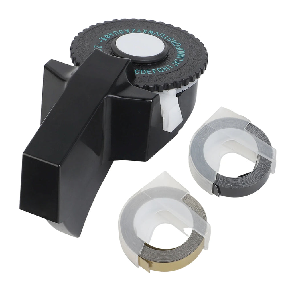 Tape-cutting Embossing Label Maker With Tape 108*56mm Alphanumeric Black Manual Numbers Plastic Printer Set Tool