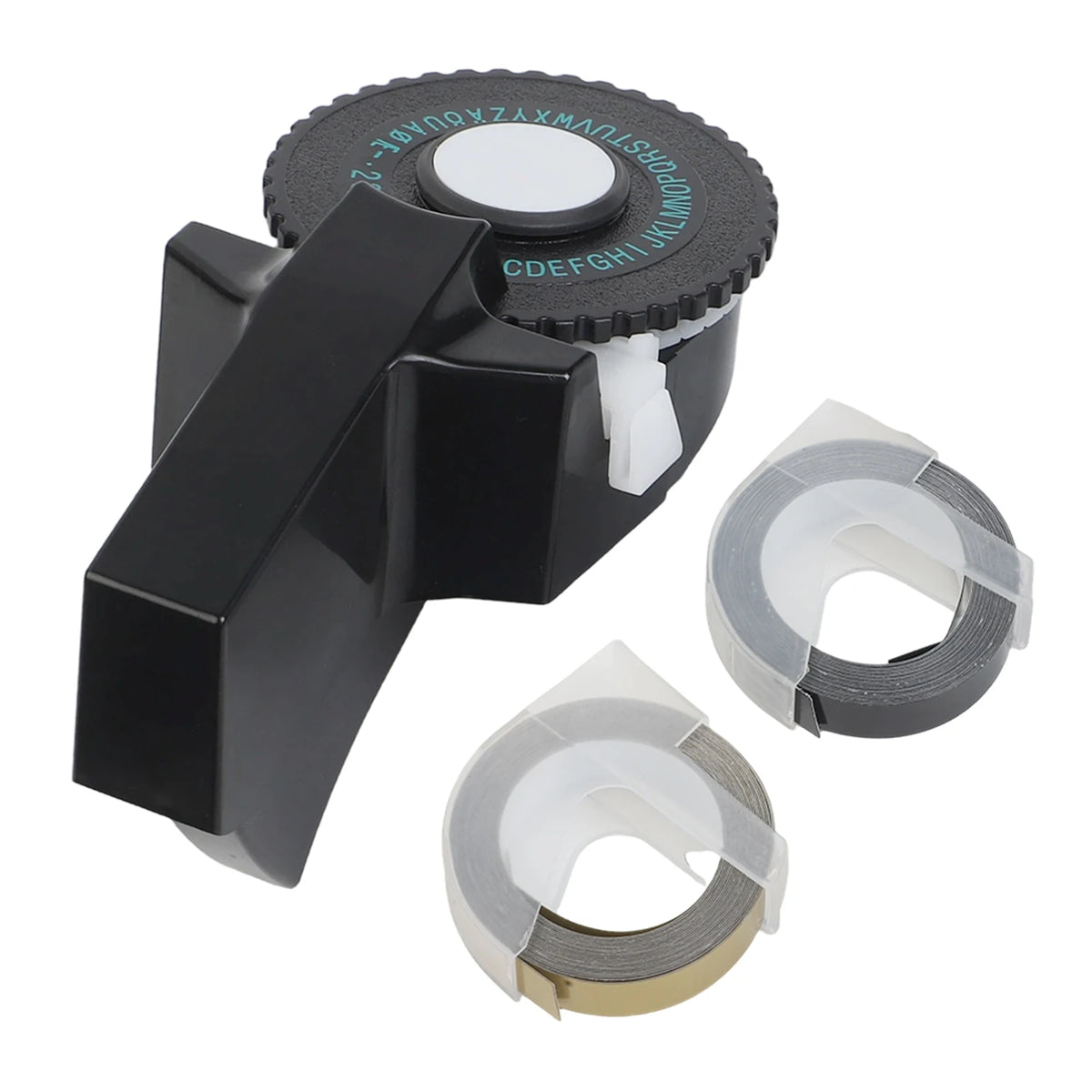 Tape-cutting Embossing Label Maker With Tape 108*56mm Alphanumeric Black Manual Numbers Plastic Printer Set Tool