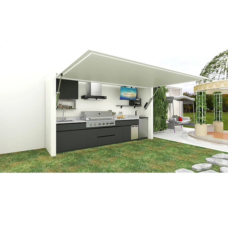 CUSTOMIZED Modular Outdoor Kitchen Villa Kitchen Cabinets For Guesthouse Outdoor Bbq Grill Island Outdoor Kitchen Bbq Island