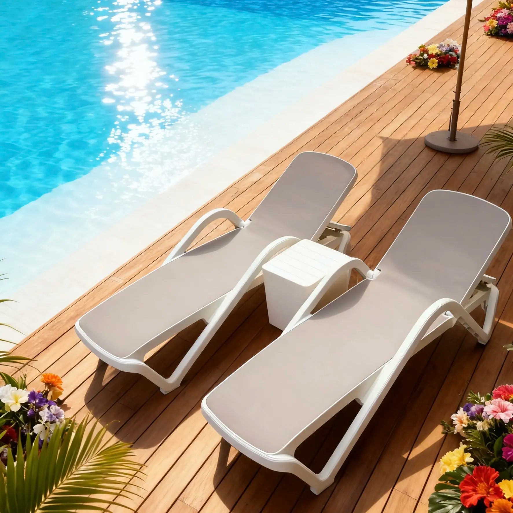 Outdoor Swimming Pool Beach Lounger Homestay Indoor Bath Hot Spring Hotel Clubhouse Lounger
