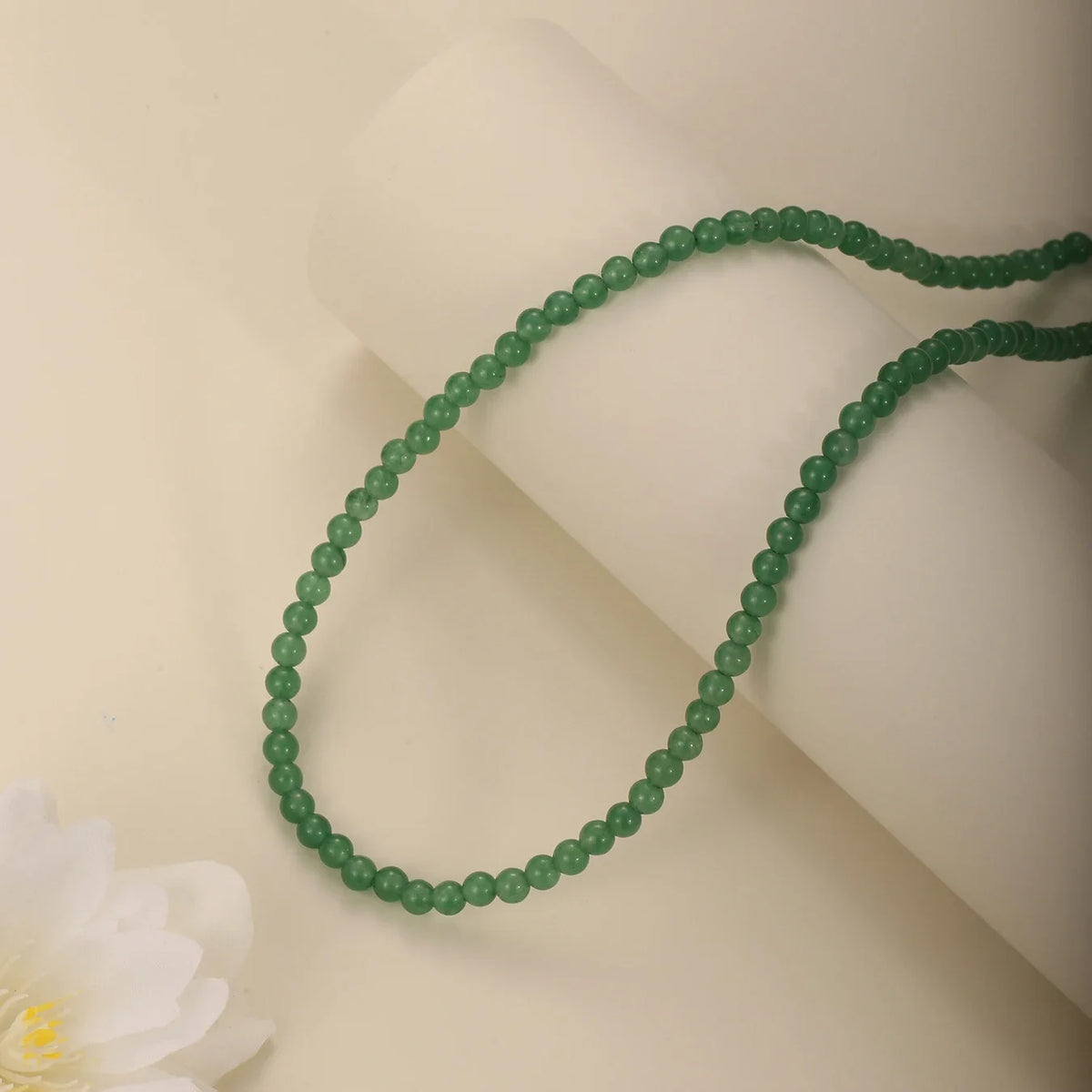 1PC 4mm natural amazonite stone beaded necklace for women ingx tiny pink wintersweet india onyx necklace women beaded jewelry
