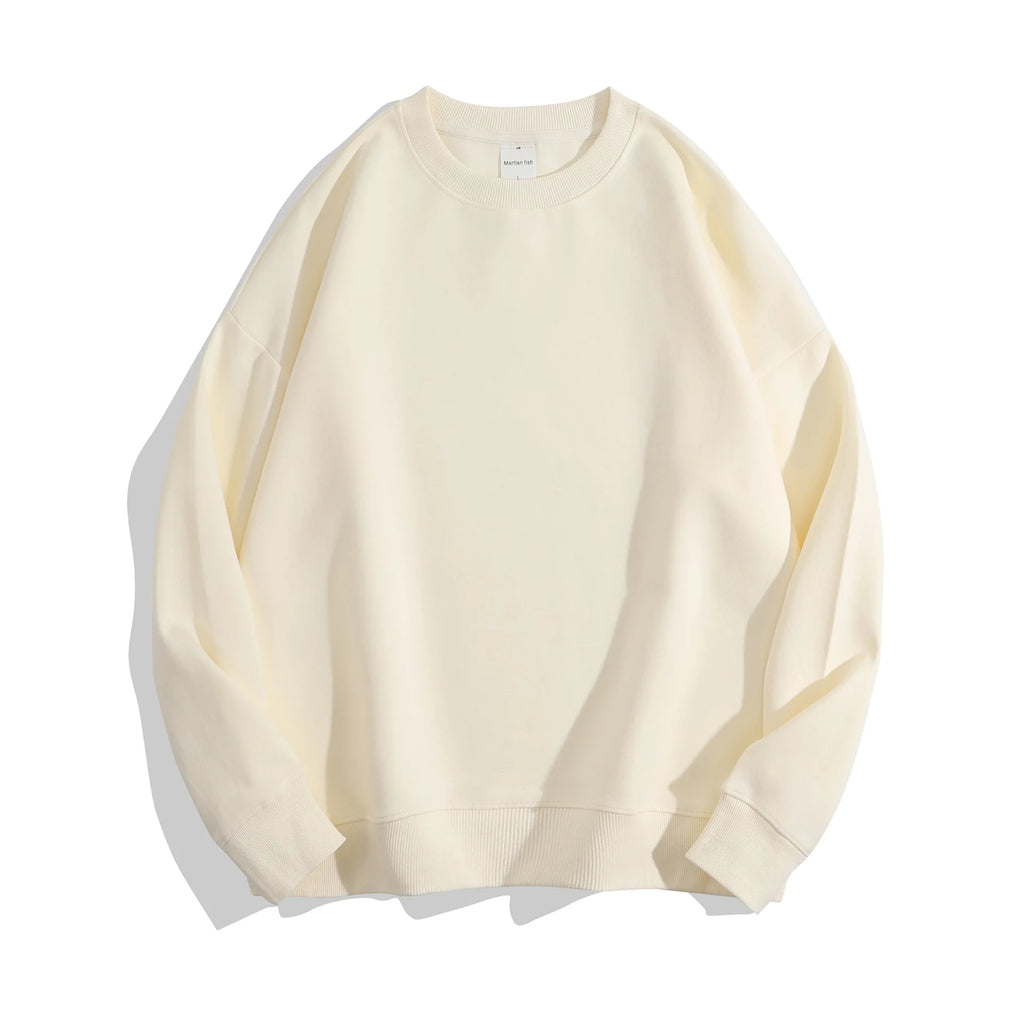 Spring Oversize Sweatshirts for Women O Neck Cotton Solid Hoodie Long Sleeve Tops Loose Women's Pullovers Fashion Streetwear