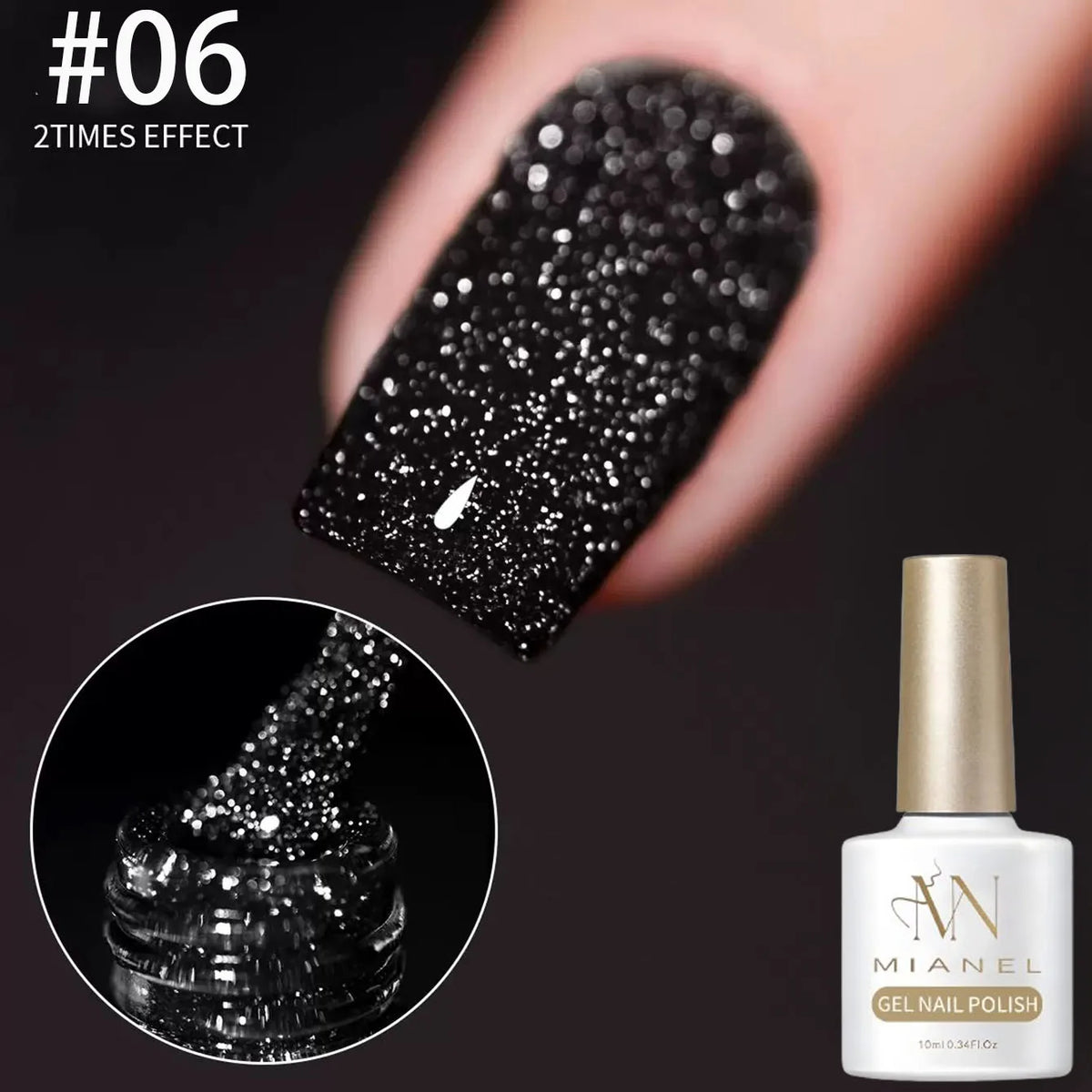 1-12pcs Wine Red Flash Crushed Strobe High Density Diamond Glitter Gel Nail Polish Black Nails Red Nails White Nails