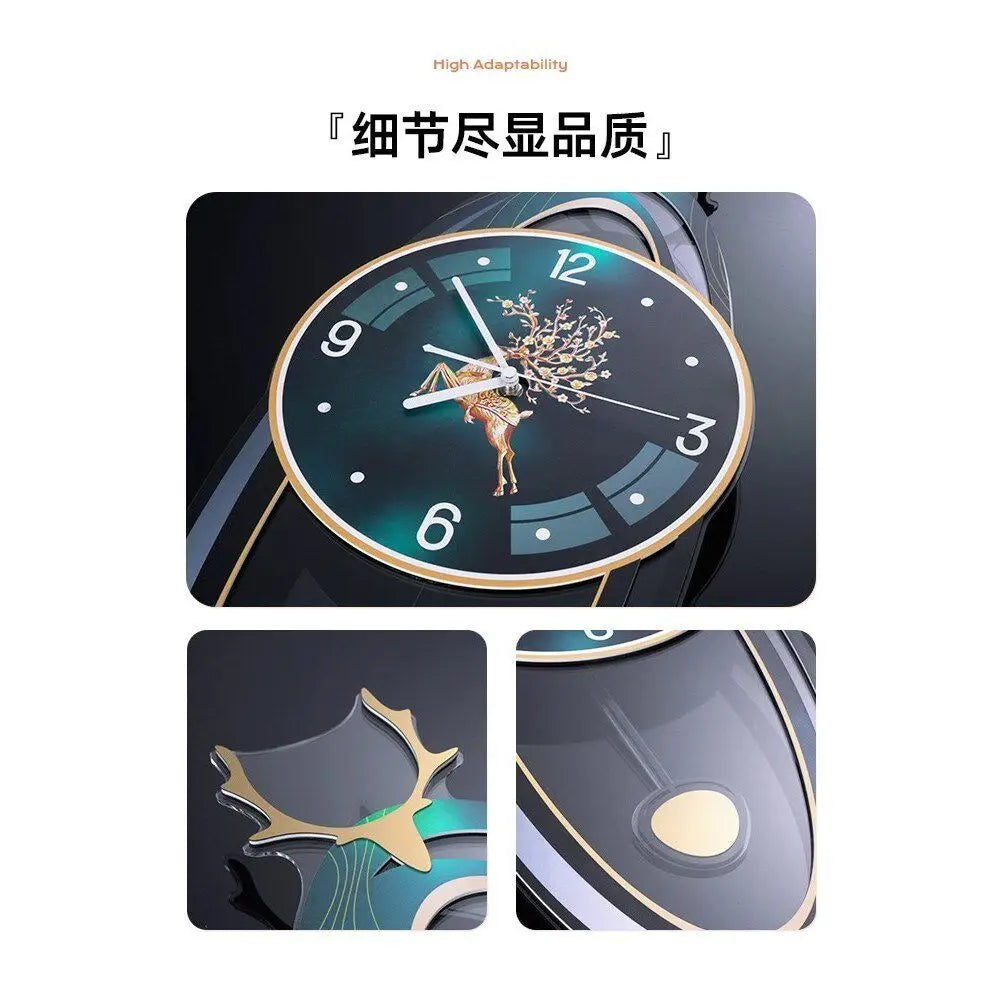 Night Light Premium Wall Clock Fashion Upgrade Nordic Aesthetic Digital Wall Clock Living Room Horloge Murale Home Decor Items