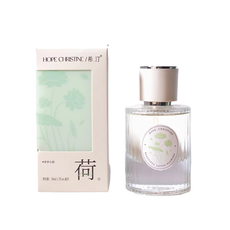 Fresh Lotus Perfume Long-Lasting Floral-Woody Scent with Eastern Serenity Aroma of Lotus Jasmine And Cedar for Women 50ML