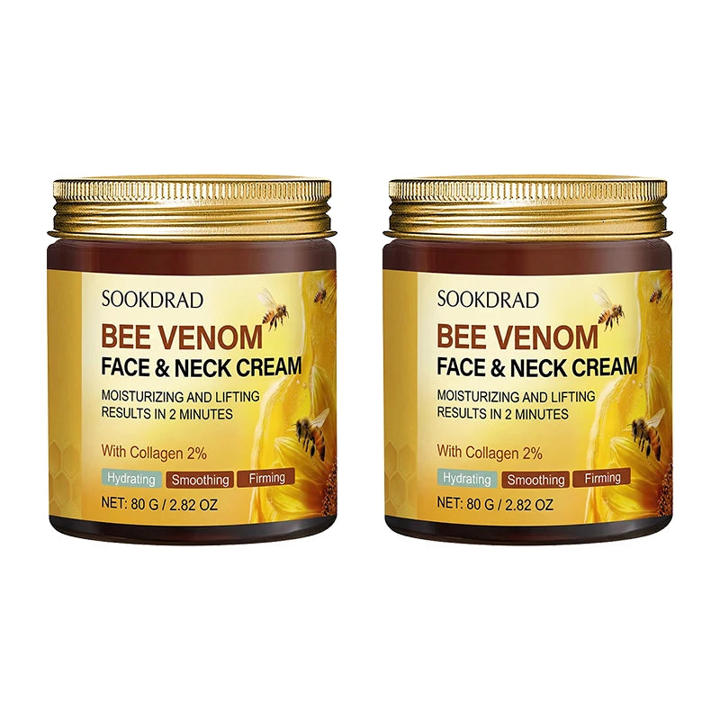 Bee Venom Face & Neck Cream,2% Collagen, moisturizing smooth, all skin, daily morning care,80g
