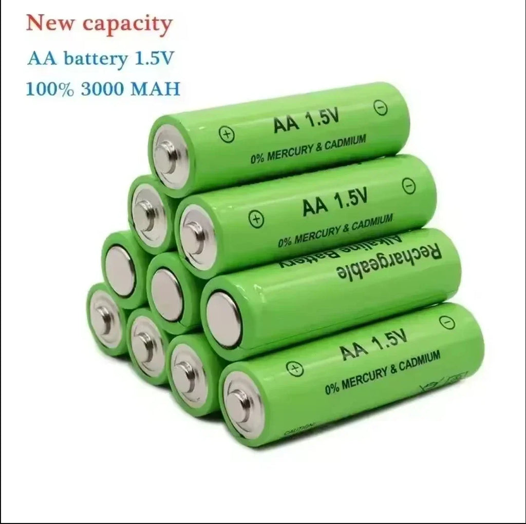 1.5V AA 3000mAh High Capacity Rechargeable Batteries Long Lasting for Toy Camera Remote Flashlight Wireless Mouse