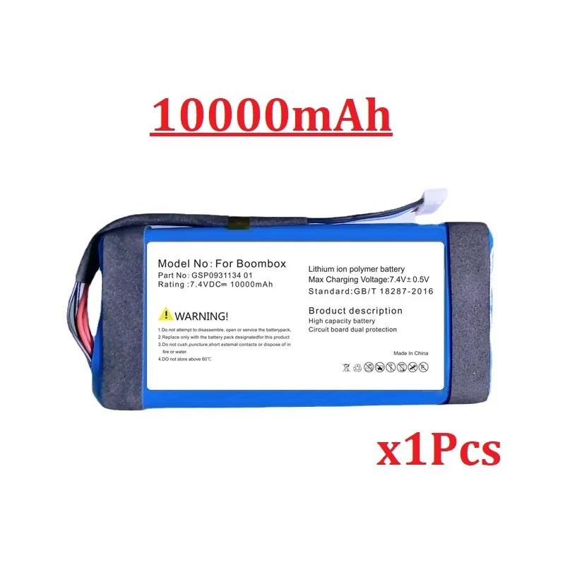 10000/25000mAh For JBL Boombox Boombox 1 GSP0931134 01 7.4v Li-ion Battery Boombox1 Boombox 1 Player Speaker Batteries