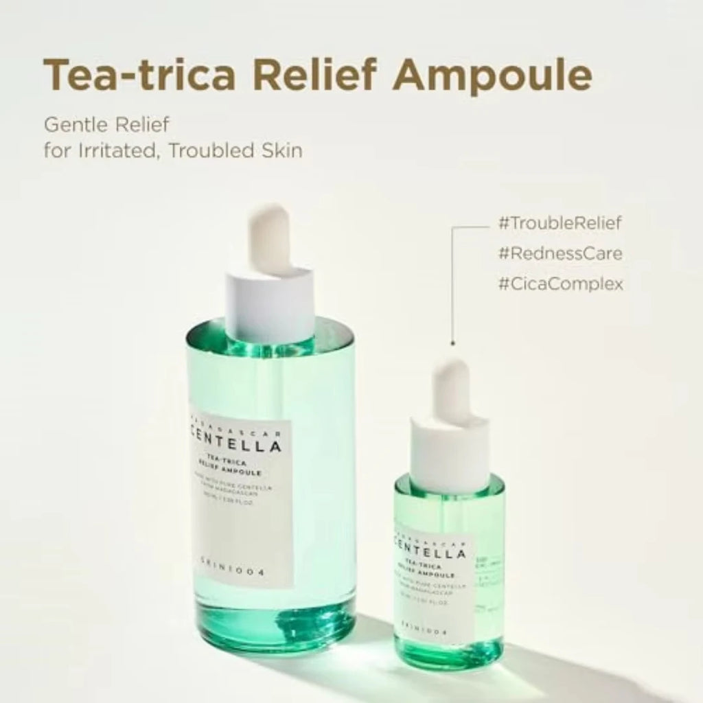 4-Piece Set SKIN1004 Madagascar Centella Ampoule Kit 30ML Soothing Calming Serum Collection for Sensitive & Acne-Prone Skin