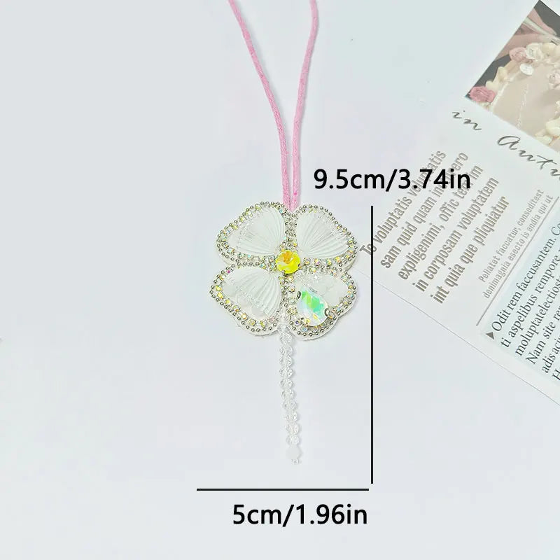 3D Handmade Rhinestone Beads Bag Charm, Crystal Lanyard Patches Keychains, Hanging Rope Patches, Backpack Pendants Decor