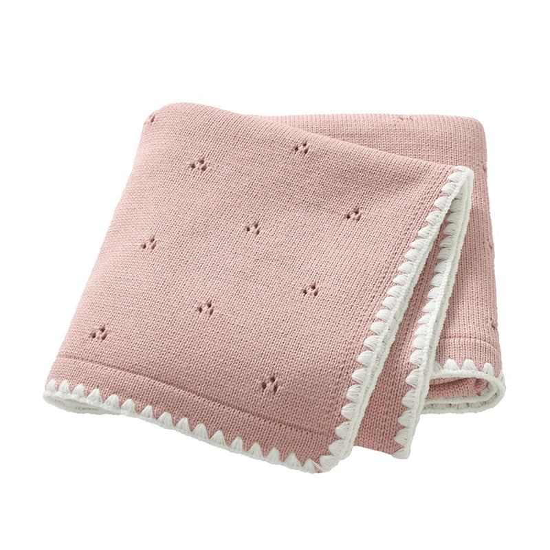 Soft Comfortable Baby Swaddle Blankets 90*70cm Newborn Boys Girls Knitted Sleeping Covers Stuff for Stroller Bassinet Infant Mat