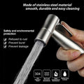 Stainless Steel Bidet Faucet Hand Protable Toilet Easy Cleaning Toilet Bidet Sprayer Gun Holder Home Bathroom Shower