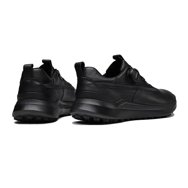 New Shoes For Men Genuine Leather Casual Shoes Cool Black Flat Skateboard Shoes Street Fashion Sneaker