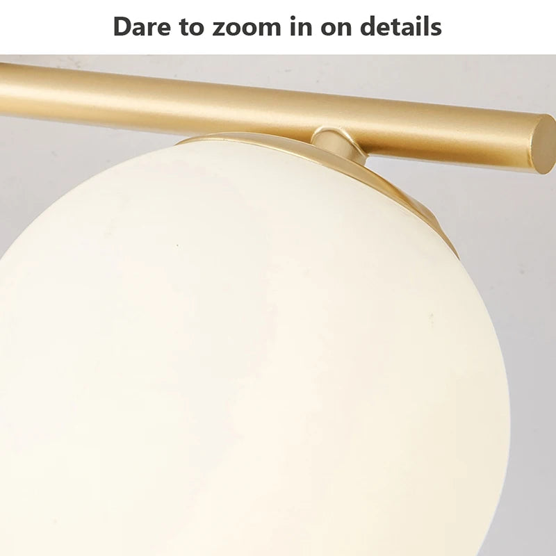 Modern LED White Ball Creative Golden Corridor Lamp Glass Ceiling Light Entrance Cloakroom Balcony Bedroom Dining Room Lighting
