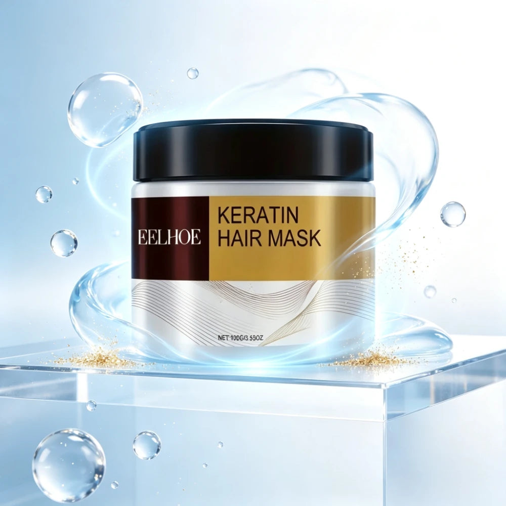 Keratin Hair Mask Nourishing Repair Hair Treatment Mask 100g Smoothing Moisturizing Mask for Dry Damaged Frizzy Bleached Hair