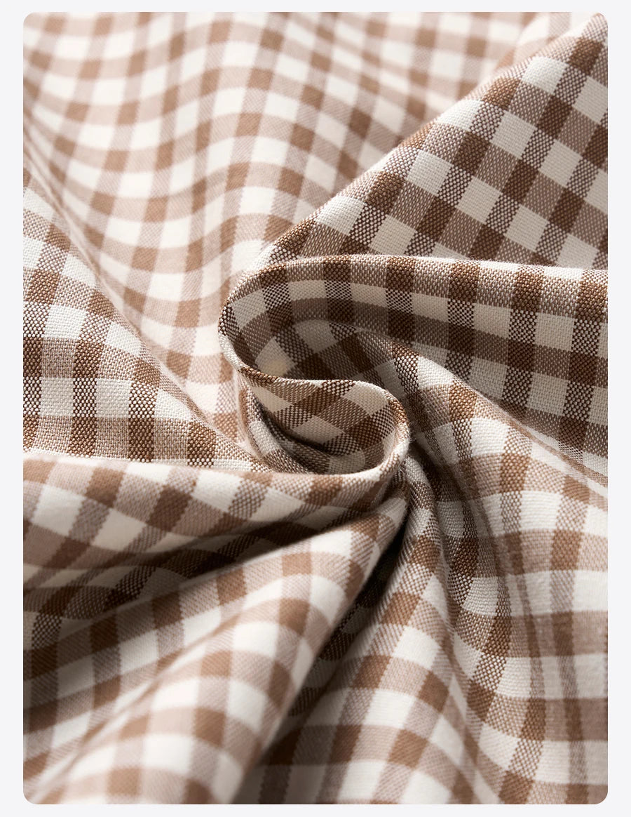 SIMWOOD 2026 Spring New Oversize 170gsm Liquid Ammonia Finish Fabric Shirts Men Checked Plaid Casual Shirts