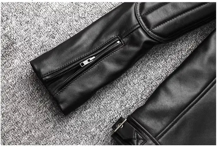 YR!Wholesales.Mens Real Natural Cowhide Cloth.100%.Cool Motor Rider Leather Jacket.Plus Size Slim Fit Real Leather Cloth