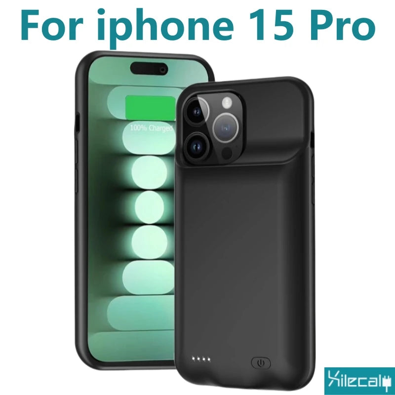 Xilecaly Portable Battery Case for iPhone 17 16 Pro Max 15Pro 13 14 12 mini Charging Case Battery Pack For iphone 7 8 6s SE 2 3