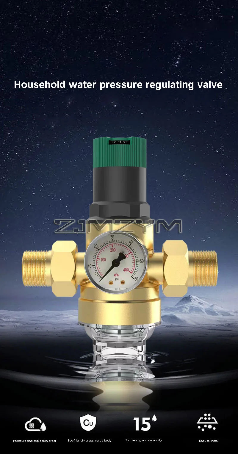 Adjustable Pressure Reducing Valve With Gauge Pressure Regulator Valve Pressure Regulating Valve For Water 감압밸브/регулятор давлен