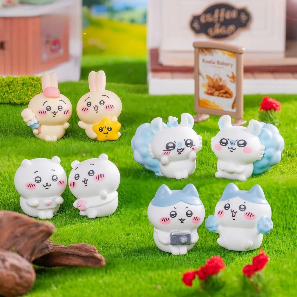 Cute Momonga Hachiware Mini figurine cute cartoon Chiikawa Usagi in-vehicle ornament desktop trinket gifts for girls