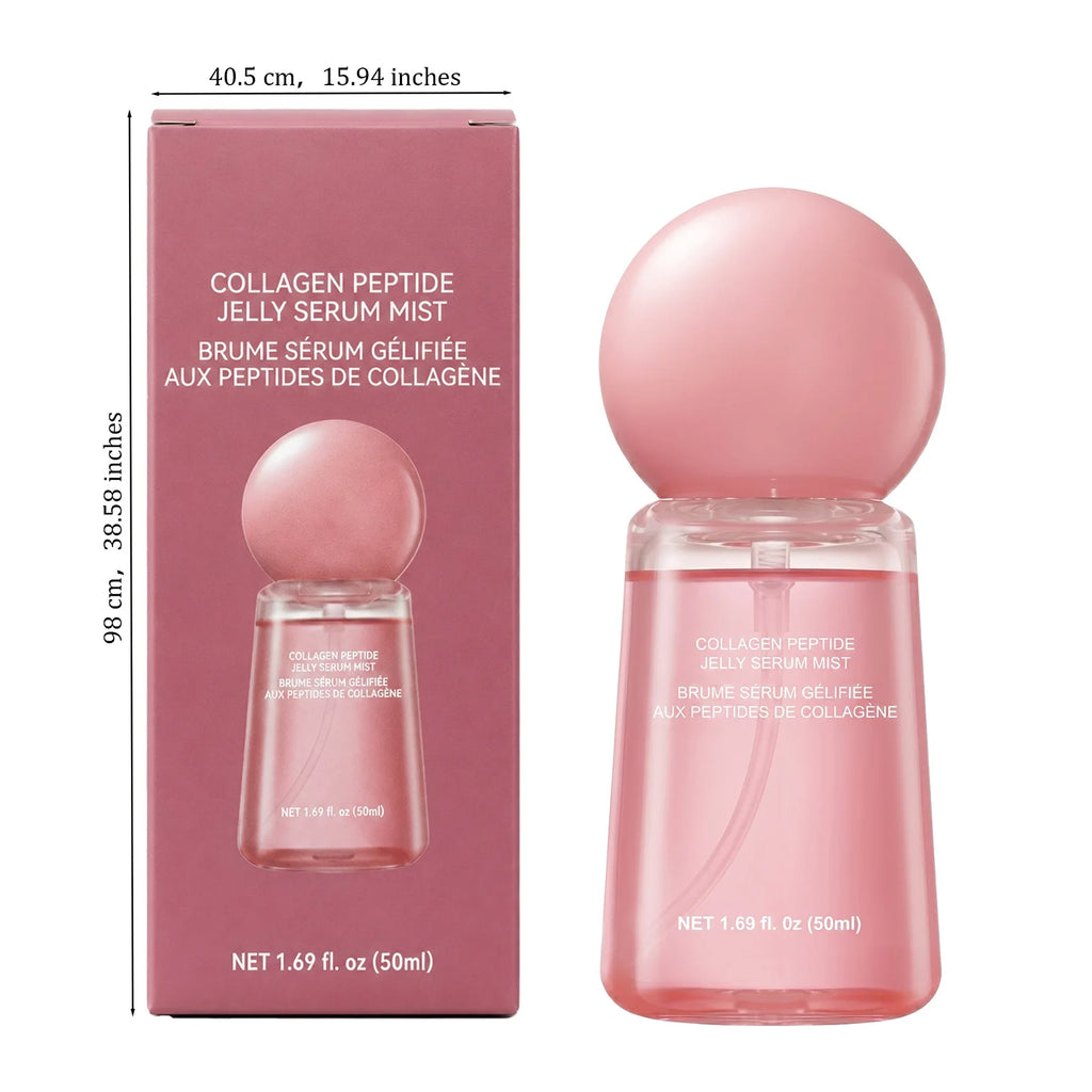 Collagen Peptide Jelly Serum Mist Plumping Smoothing Dry Skin Brighten Firming Deep Hydrating Spray Serum with Collagen Peptides