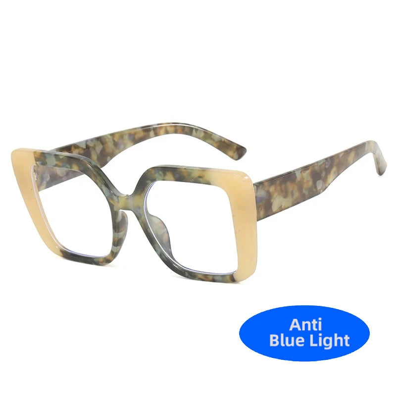 Oversized Square Frame Classic New Fashion Glasses Women Men Luxury Brand Designer Computer Games Anti-Blue Light Eyewear Unisex