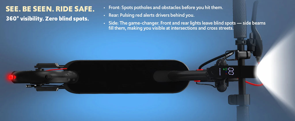 Electric Scooter Adults, Foldable E-Scooter with Front Suspension & Front/Rear Turn Signal Lights, 10" Large Honeycomb Solid Tires, 550W Motor, 36V 10.5AH Battery, Up to 20 Miles Range & 22 MPH