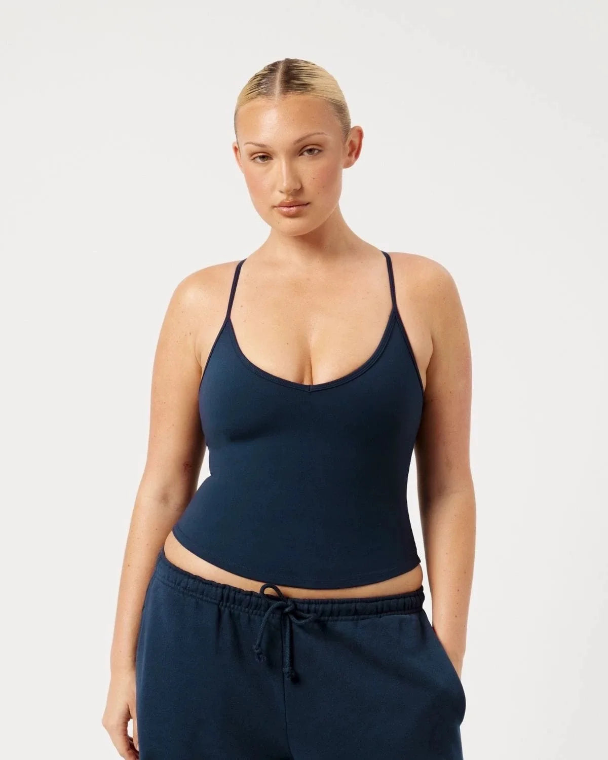 C-B Women Stretch Yoga Outfit Halter Crop Top Fold Over Waist Biker Shorts Gym Workout Running Fitness Active Sportswear