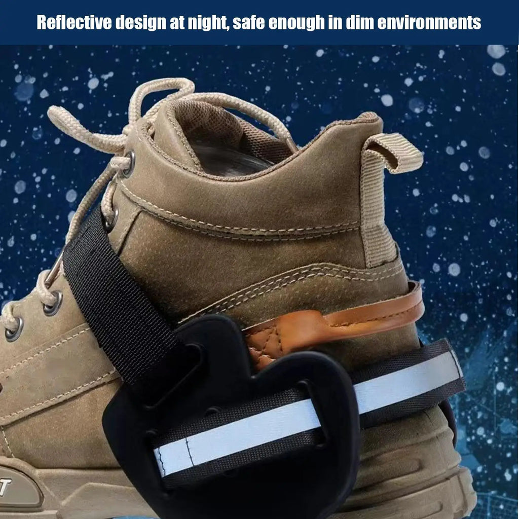 Outdoor Anti-slip Shoe Spikes Winter Crampon Ice And Snow Grip Boots Covers With 9 Metal Spikes Snow Grippers Ice Snow Cleats