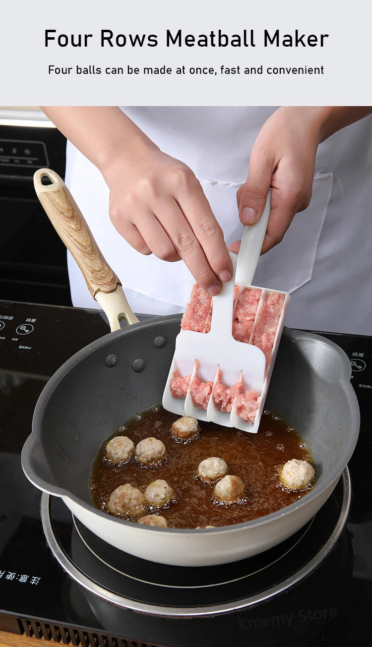 Meatball Maker Cooking Homemade Tool Mold Round Fish Beaf Rice Ball Making Device Barbecue Hot Pot Bean Curd Kitchen Gadgets