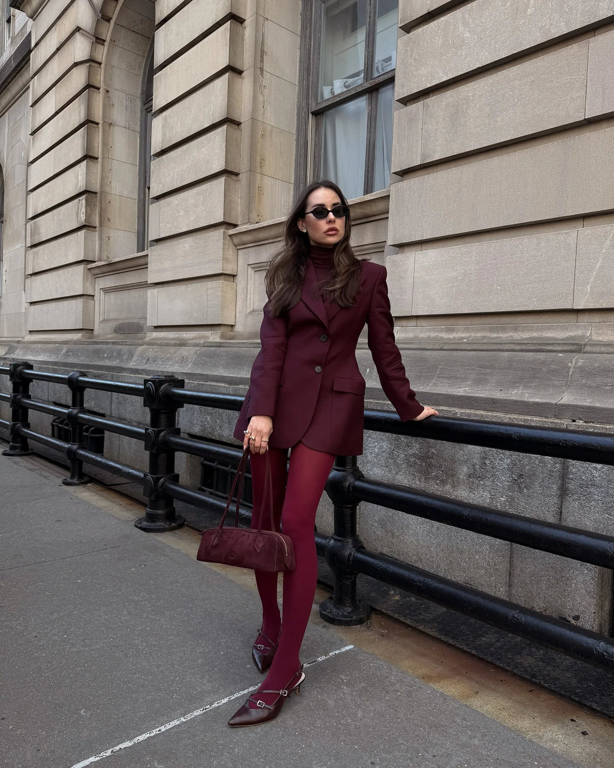 Women Burgundy Waist Cinching Blazer Coat Fashion Full Sleeve Lapel V-neck Button Slim Jacket 2026 Lady Spring Autumn Outwear