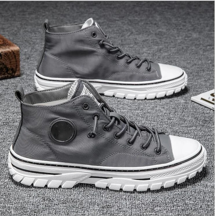 Men's High Top Sneakers 2025 New Canvas Shoes Fashion Male High Top Casual Skateboarding Vulcanized Shoes Brand Comfort Sneakers