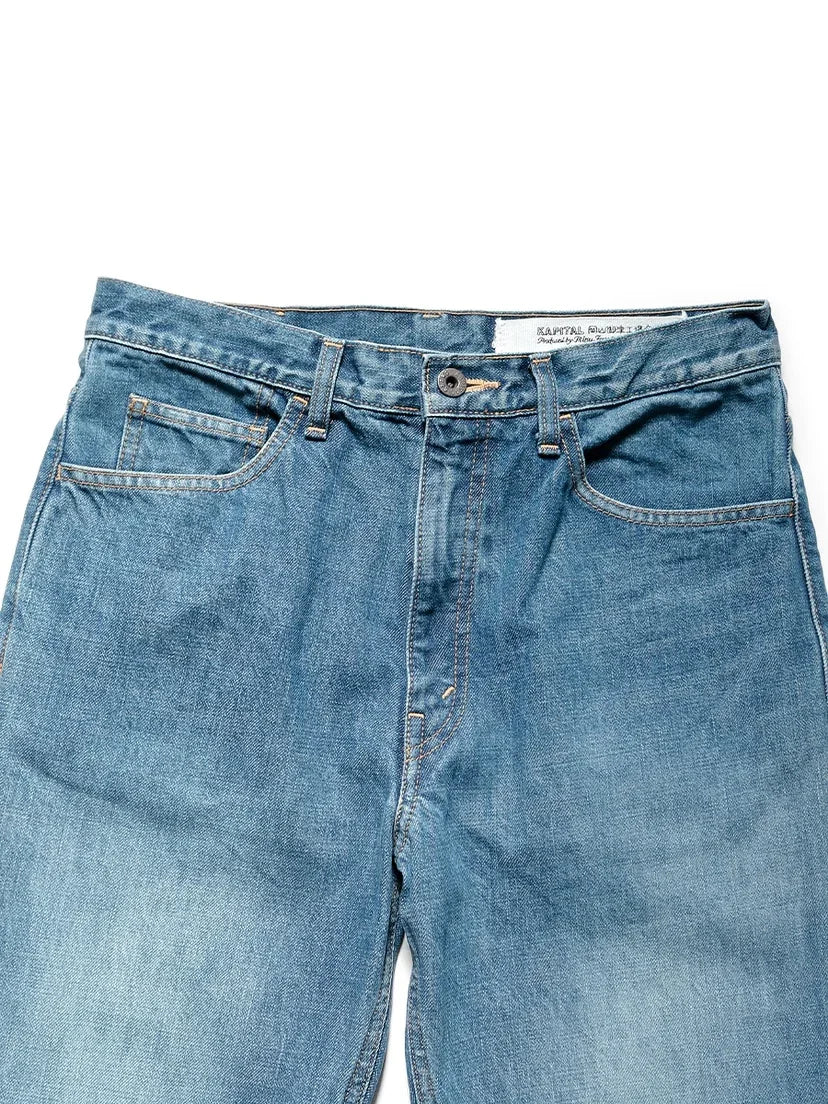 KAPITAL Hirata Kazuhiro New Arrival japan Style Cotton Casual Flare Light Blue Denim Jeans for Men